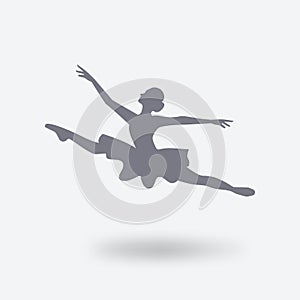 Girl Ballet Dancer High Jump