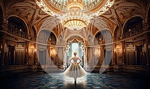 girl in balletcore style dress