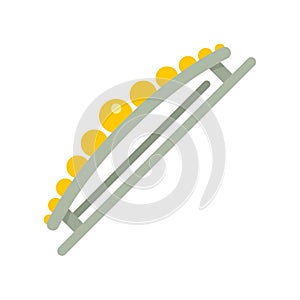 Girl barrette icon flat isolated vector