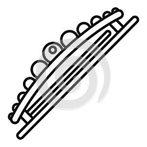 Girl barrette icon, outline style