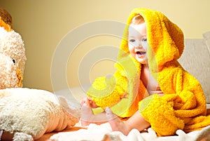 Girl after bath