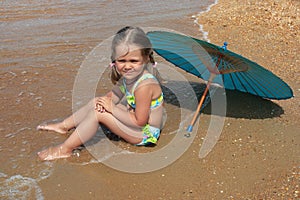 The girl on a beach
