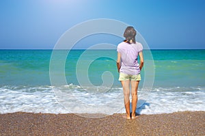 Girl on the beach.