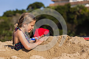 Girl Beach Playtime