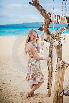 Girl on the beach puka , Boracay