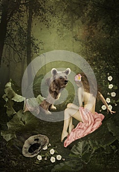 Girl and Bear