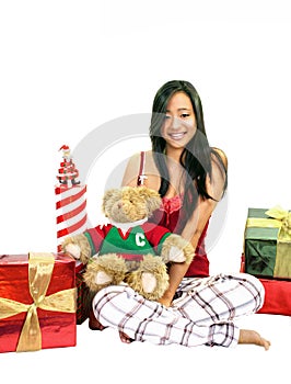 Girl With A Bear & Gifts