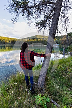 Girl in Beautiful Canadian Nature