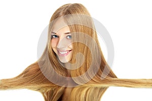Girl with beauty long hair