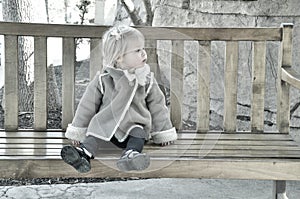 Girl on a bench