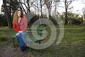 Girl on a bench