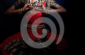 A girl in Bharatnatyam pose