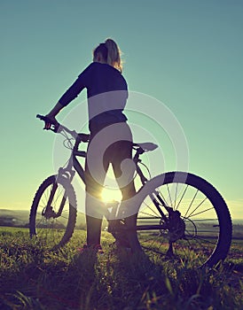 Girl on a bicycle