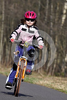 Girl on bike