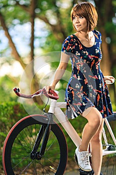 Girl on bike