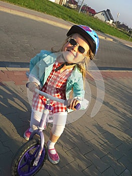 Girl on bike