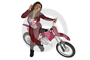 Girl biker