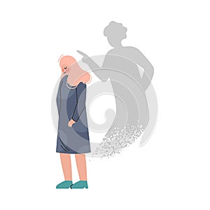 Girl with Bipolar Disorder, Split Personality, Female Person Suffering from Psychological Disease Cartoon Vector