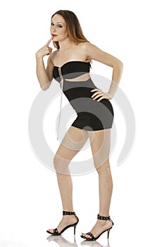 Girl in black Clubbing Dress