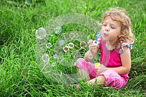 Girl Blowing Bubbles