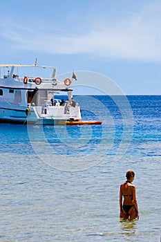 Girl and boat