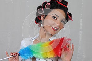 Girl with bodypainting style PinUp photo