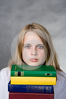 Girl with books