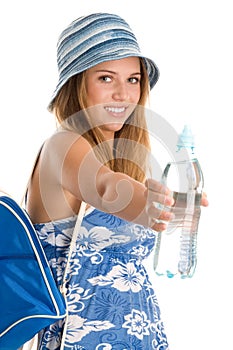 Girl with bottled water