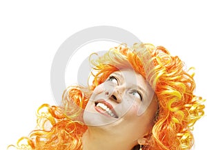 Girl in a bright wig