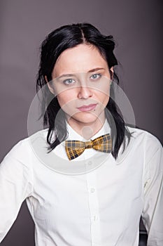 Girl brunette office worker