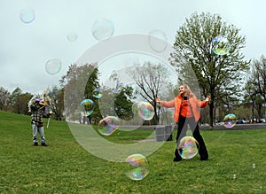 Girl with bubbles