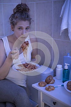 Girl and bulimia photo