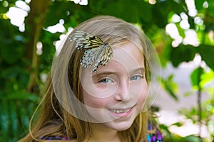 Girl butterfly head Rice Paper Idea leuconoe