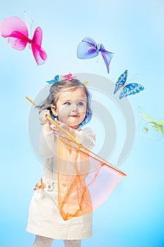 Girl with butterfly net