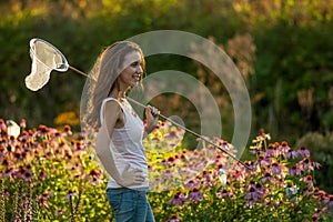 Girl with butterfly net