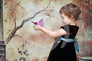 Girl Butterfly Portrait