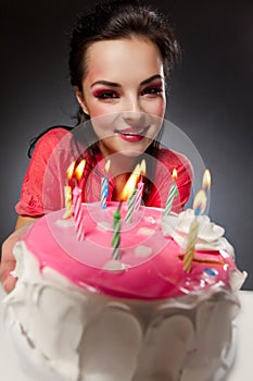 Girl with cake