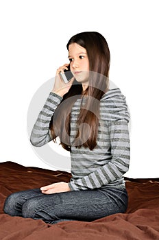 Girl calling by phone