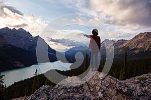 Girl in the Canadian Rockies