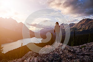 Girl in the Canadian Rockies