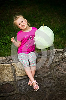 Girl with candy floss