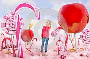 Girl in a Candy land