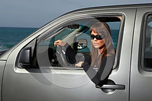 Girl and Car