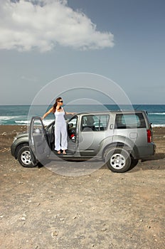 Girl and Car