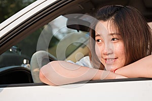 Girl in the car