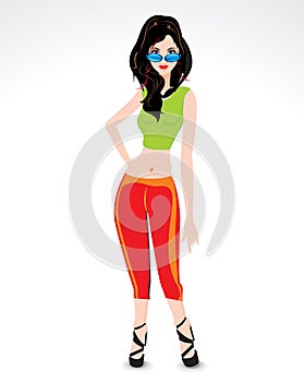 girl cartoon vector illustration