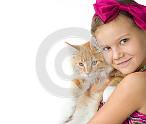 Girl with cat