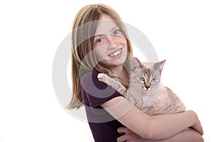 Girl and cat