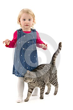 Girl and cat