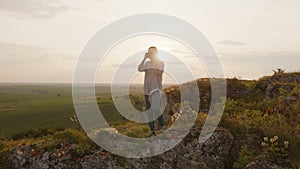 Girl catches the beautiful view on our land